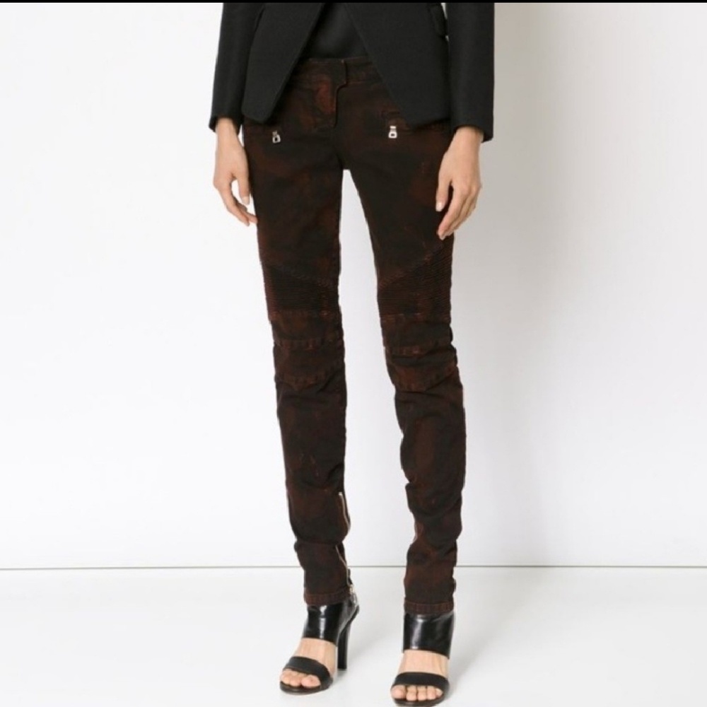 SOLD !!!! Balmain Rare Limited Edition Moto Jeans - Picture 1 of 9